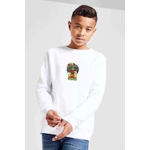 Tshirthane Reggaeman Baskılı Unisex Çocuk Beyaz Sweatshirt