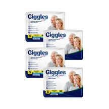 Giggles Belbantlı Yetişkin Hasta Bezi Küçük Boy S 4 x 30'lu Giggles Belbantlı Yetişkin Hasta Bezi Küçük Boy S 4 x 30'lu