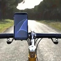 Motosiklet Gidon Telefon Tutucu 360 Döner, Kaymaz Sabitleme Sistemli, Sarsıntı Önleyici Telefon Tutucu Aparat Bx40