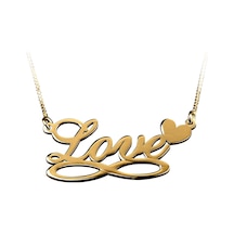 Sevgililer Günü Özel Altın "Love" Kolye
