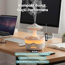 Yağmur Damlası Aroma Difüzörü Hava Nemlendirici Buhar Makinesi Raindrop Modlu, Renkli Işıklı, Zaman Ayarlı & Otomatik Kapanmalı Dekoratif Difüzör Uzaktan Kumandalı