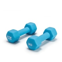 Xtr Fitness Vinyl Neoprene Dambıl 3 Kg X 2 Adet Mavi