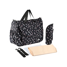 Xindoker Siyah Çok Fonksiyonlu Anne Bebek Çantası - İç Mekan Düzeni, Isı Yalıtımı, Bebek Arabası Bağlama Ve Değişme Pedli 4'ü 1 Torba Siyah