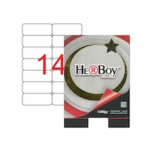 Herboy Hb-1014 99,1mmx38,1mm Beyaz Lazer Etiket 10