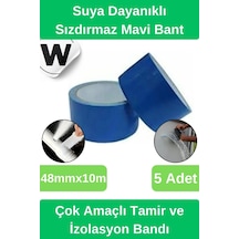 Sızdırmaz Suya Dayanıklı Mavi Renk Çok Amaçlı Tamir Ve İzolasyon Bandı 10m 5 Adet