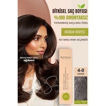 Renna Amonyaksız Bitkisel Yıpranmış Saçlar İçin Saç Boyası 4-0 Kahve 60ml