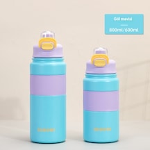 Net Kırmızı 316 Paslanmaz Çelik Termos Büyük Kapasiteli Ton Ton Varil Açık Spor Taşınabilir Saman Bardağı Toptan 800ml Göl Mavisi