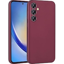 Kilifone - Galaxy A35 Uyumlu Kılıf Esnek Soft Premier Silikon Kapak - Mürdüm - T30973