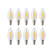 Ayrex Rustik Led Ampul 4w E14 Ince Duy Gün Işığı 3000k 10 Adet Cata Erd25 Düz Mum Ampul Diğer