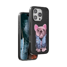 Apple iPhone Uyumlu  Uyumlu 16 Pro Max Cute Desenli Kapak - Siyah