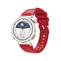 Huawei Watch Gt5 Pro 42mm Uyumlu Zore Krd-129 Silikon Kordon Strap Kayış-kırmızı