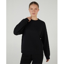 Skechers W Essential Crewneck Sweatshirt Kadın Siyah Sweatshirt S242109-001 Siyah