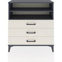 Arges Şifonyer 2 Raflı 3 Çekmeceli 88x30x96 Antrasit-aytaşı Antrasit
