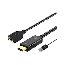 Sones H146 Hdmı Erkek + Usb 2.0 Erkek - Displayport Dişi Adaptör Kablosu, Uzunluk: 25 Cm