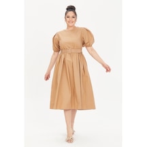 Myline Kemerli Poplin Elbise (503181776)