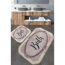 Voten Banyo Halısı Djt 2 Li Set Banyo Halısı Paspas Yıkanabilir Kaymaz