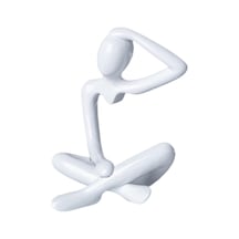 Suntek Düşünür Soyut Heykel Koleksiyonu Masa Kitaplık Beyaz