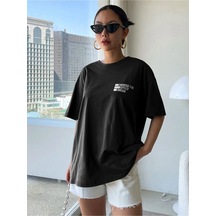 Unisex Effect Baskılı Oversize T-shirt 001