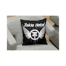 Owl Bag Tokio Hotel Logo Desenli Tasarım Kare B0ş Yastık Kılıfı Çok Renkli