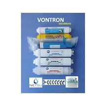 Vontron Membranlı, Kapalı Kasa Su Arıtma Filtresi 6 lı Filtre Seti