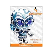 Game Of White Walker Charm / Gümüş Kaplama Mavi