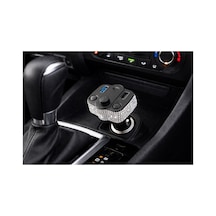 Kadınlara Özel Araç İçi Kristal Taşlı Fm Transmitter Bluetooth Usb Type-c Oto Çakmaklık