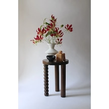 Minimalist Ahşap Mantar Yan Sehpa Modern Tekli Fiskos / Çiçeklik