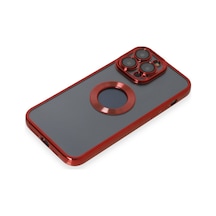 Apple iPhone Uyumlu-  14 Pro Kılıf Slot Silikon - Kırmızı