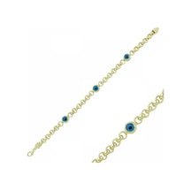 Sembolgold Altın Nazar Boncuklu Bileklik Sg42-575180 Sarı Altın