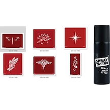 Airbrush Tattoo Lotus Yıldız Spray Tattoo Geçici Sprey Dövme Seti