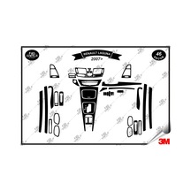 Renault Laguna 2007 Torpido Konsol Trim Göğüs Maun Kaplama Set 46 Parça Siyah Renk
