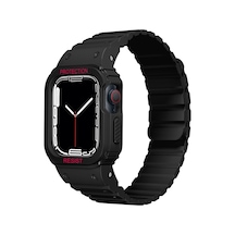 Lexroo Watch 38mm Krd-142 Airbag Tasarımlı Kasa Koruyuculu Silikon Kordon - Siyah