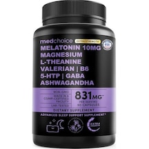 Medchoice 12-ın-1 Melat/onin 831 Mg L-theanine Valerian Root 10mg Extra Strength Sleep Capsules, 90 Kapsül