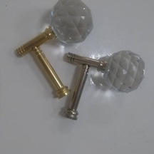 Beyazıt Gümüş Gri Rengi Kristal Başlıklı Metal Renso Gümüş Gri Byzt207 50 x 22