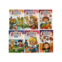 Neşeli Boyama Kitabı Sticker 6 Kitap Set