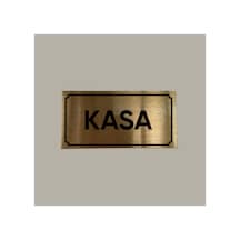 Gold Aluminyum Kapı İsimliği Kasa Yazılı Arkası Yapışkanlı 10x20 Cm