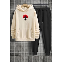 Uyguntarz Unisex Itachi Uchiha Eşofman Takımı Bej