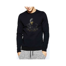 Mortal Kombat Scorpion Fatality Baskılı Siyah Erkek Örme Sweat (528978460)