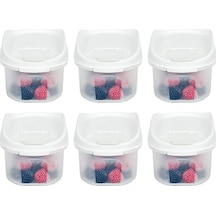 Moonstar Kuru Gıda Bakliyat Saklama Kabı 600 Ml 6 Lı Set Beyaz-Ma Çok Renkli
