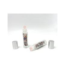 Yıldız Doğal Taş Sertifikalı Çakra Doğal Taş Esans Şişesi + Roller Masaj Aleti 10 ML