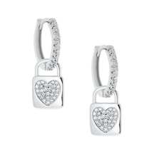 Merano Design Heartlock Rhodium Küpe Çok Renkli