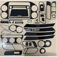 Volkswagen Tiguan 2007 - 2010 Torpido, Konsol, Trim, Göğüs Maun Kaplama Siyah Renk Özel Dizayn