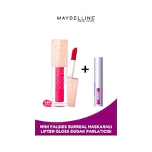 Maybelline New York Lifter Gloss Nemlendirici Dudak Parlatıcısı 24 Bubblegum + Mini Falsies Surreal Maskara 4.7 ML