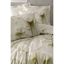 Cotton Box 3d Flower %100 Pamuk Saten - Velin Krem