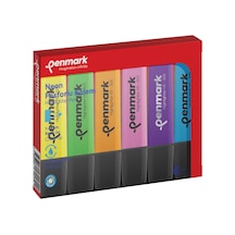 Penmark Fosforlu Kalem 6 Lı Karışık Renk Neon Çok Renkli