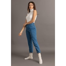 Lavajeans Açık Mavi Likralı Mom Süper Yüksek Bel Mom Jeans Açık Mavi