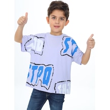 Toontoy Kids Toontoy Erkek Çocuk Baskılı Tişört Mavi