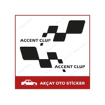 Accent Clup Sticker (Takım Set Accent Sticker Hyundai Oto Sticker