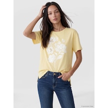 Lcw Everyday Bej Pul İşlemeli %100 Pamuklu Kadın Tişört