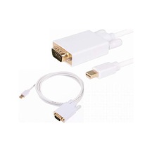 4323 Mini Displayport To Vga Çevirici Dönüştürücü Adaptör Thunderbolt Kablosu 1.8 Metre